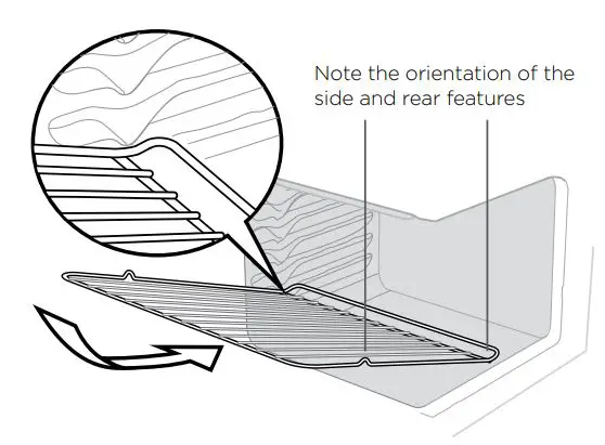 Westinghouse WLE524WC 54″ Electric Freestanding Cooker User Guide - Fitting the oven shelves