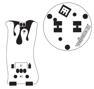 velleman HWSL220 Electronic Candle Soldering Kit - component side