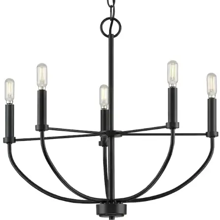 PROGRESS-LIGHTING-P400318-5-Light-Matte-Black-Farmhouse-Chandelier-product