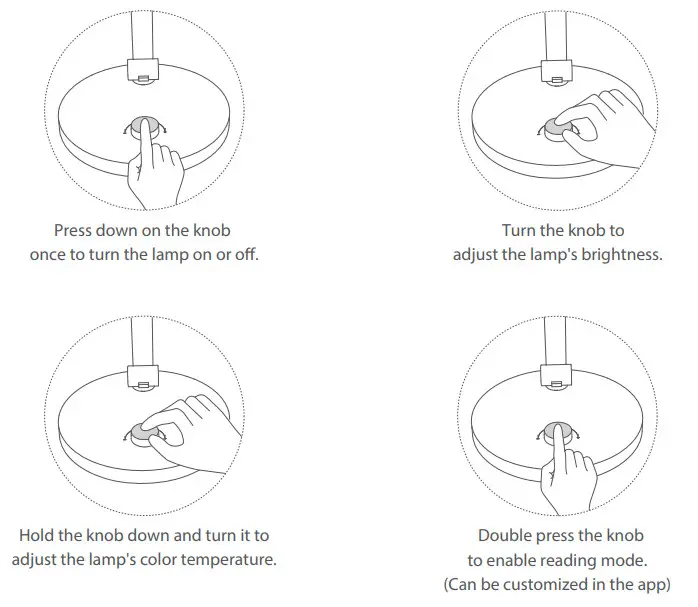Mi Smart LED Desk Lamp Pro -Button Instructions