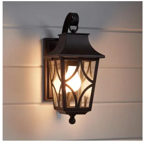 Signature Hardware 434335 Altimeter Black Outdoor Entrance Wall Sconce