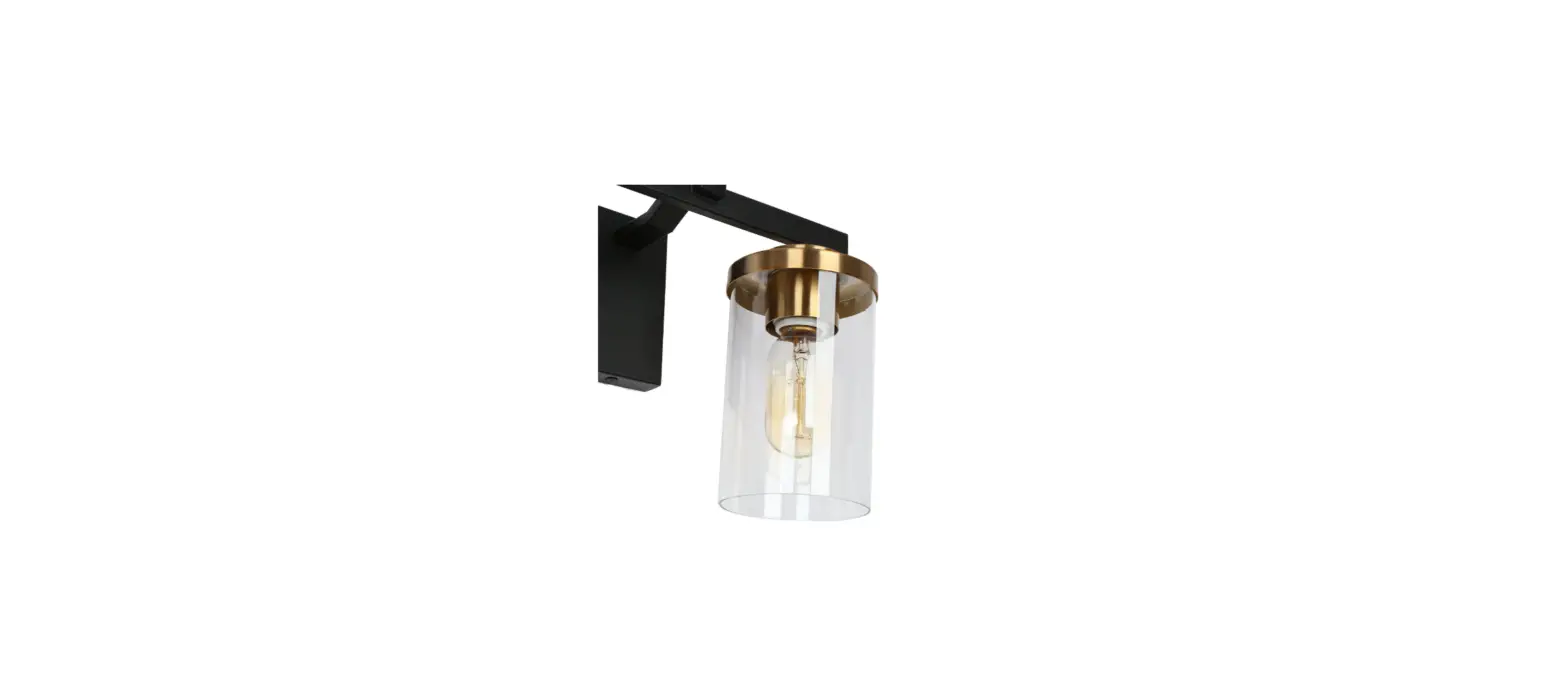 Zevni A04696 Mavis 14.1-in 2-light Black-brass Transitional Vanity Light Instruction Manual