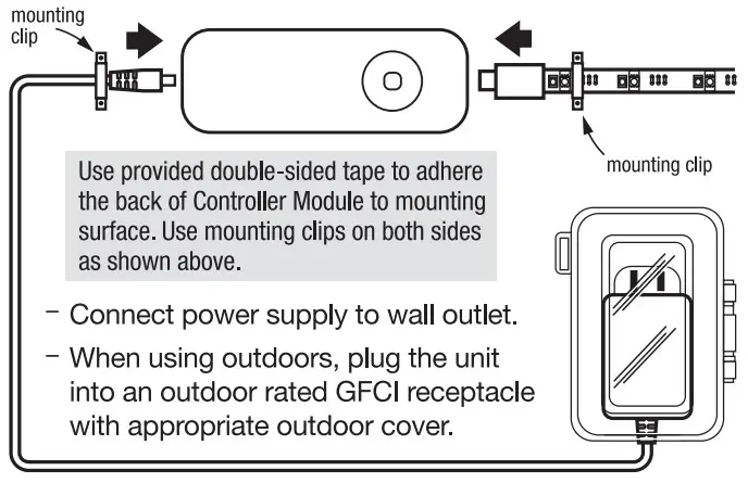 FEIT Electric TAPE192_RGBW_AG Smart LED Trip Light - connect