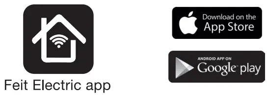 FEIT Electric TAPE192_RGBW_AG Smart LED Trip Light - elactric app