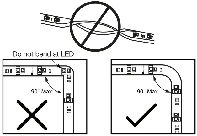 FEIT Electric TAPE192_RGBW_AG Smart LED Trip Light - pre instilling