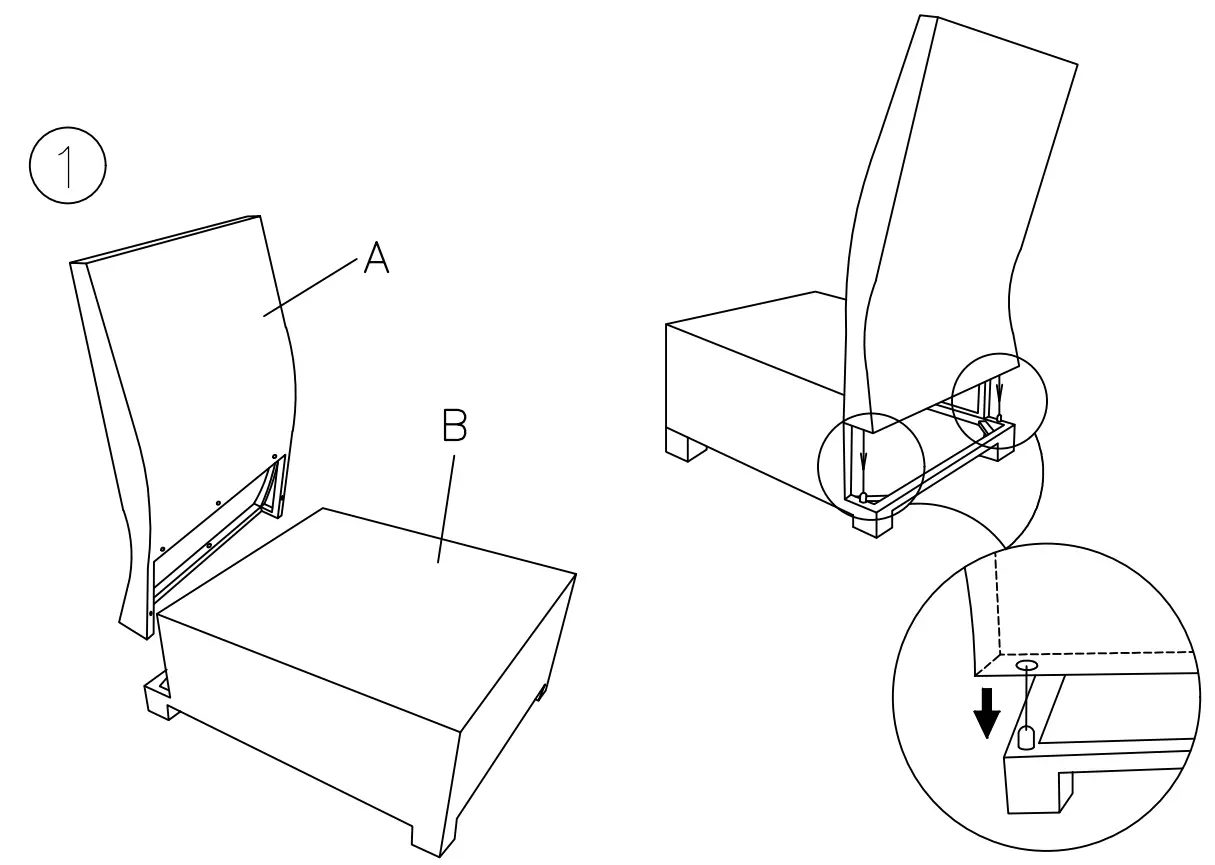 ASHLEY P440 846 Salem Beach Armless Chair with Cushion - Fig1