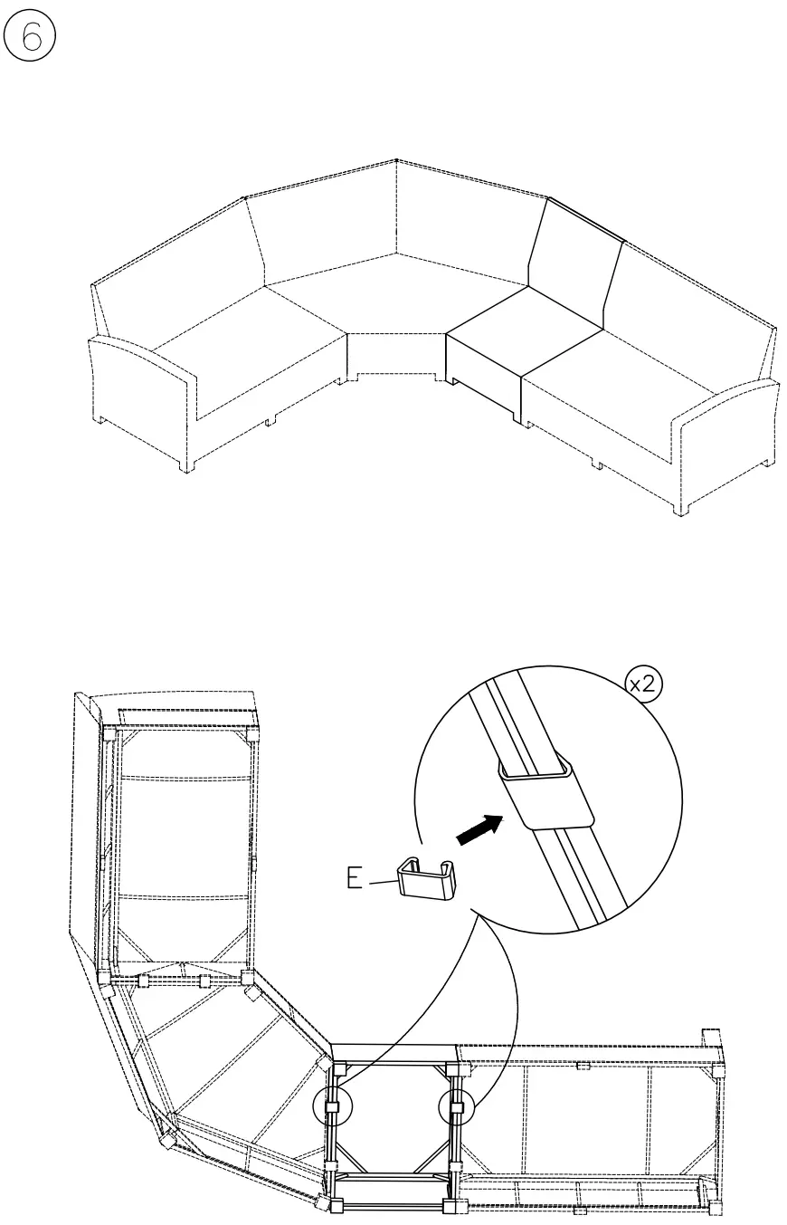 ASHLEY P440 846 Salem Beach Armless Chair with Cushion - Fig5