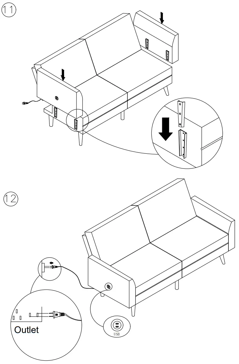 ASHLEY 7680365 Drescher Flip Flop Sofa - fig7