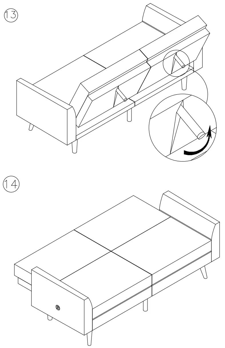 ASHLEY 7680365 Drescher Flip Flop Sofa - fig8