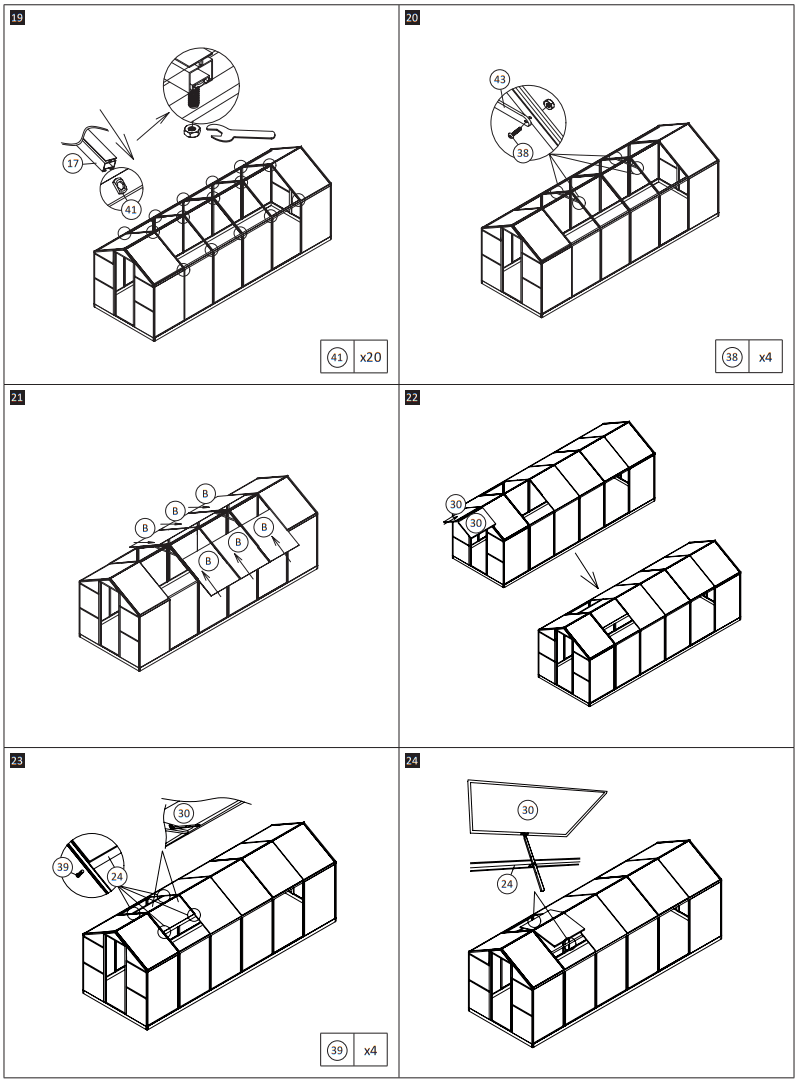 vidaxl 41320 Reinforced Aluminum Greenhouse with Base Frame - FIG 5