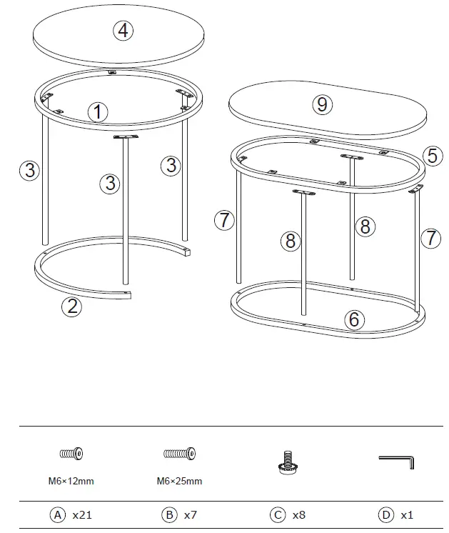 COSTWAY-JV10381-Modern-Nesting-Coffee-Table-Set-FIG-1