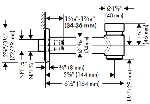 hansgrohe-04814XX0-3-Inch-Diverter-Tub-Spout-fig-2