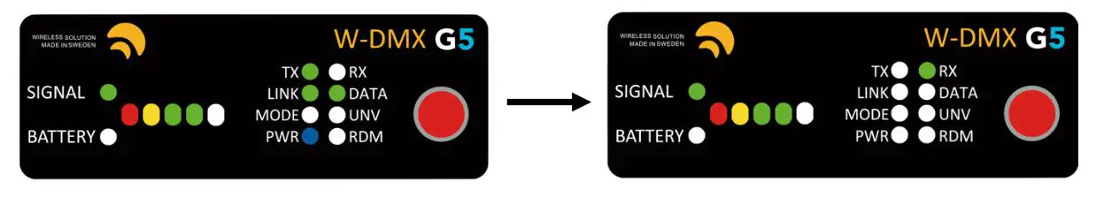 TMB W-DMX Wireless - Switching FLEX mode