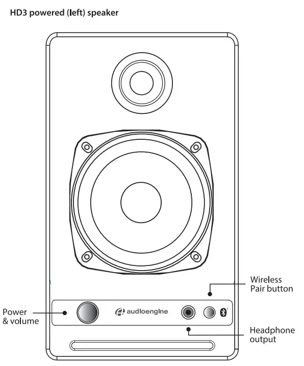 audioengine HD3 Premium Powered Desktop - hd3 power speaker