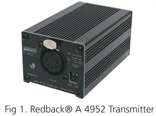 REDBACK A 4952 5 Pin XLR Cat5 Extender - Switch Settings1