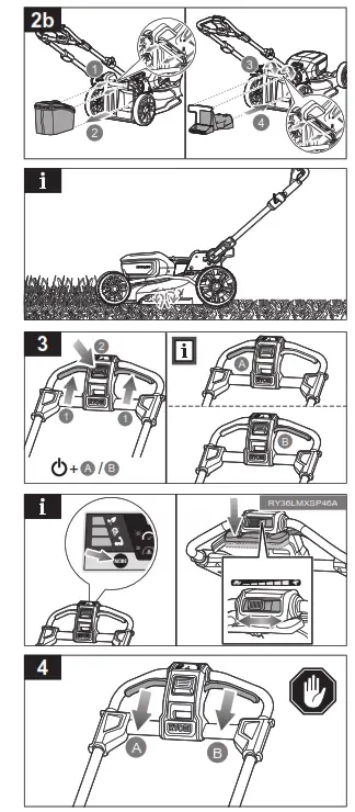RYOBI RY36LMX46A 150 Battery Powered Mower - Fig6