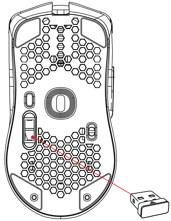 HXSJ T66 RGB LIGHTING Wireless Charging Mouse -fig 1