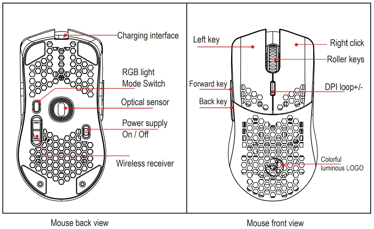 HXSJ T66 RGB LIGHTING Wireless Charging Mouse -icon