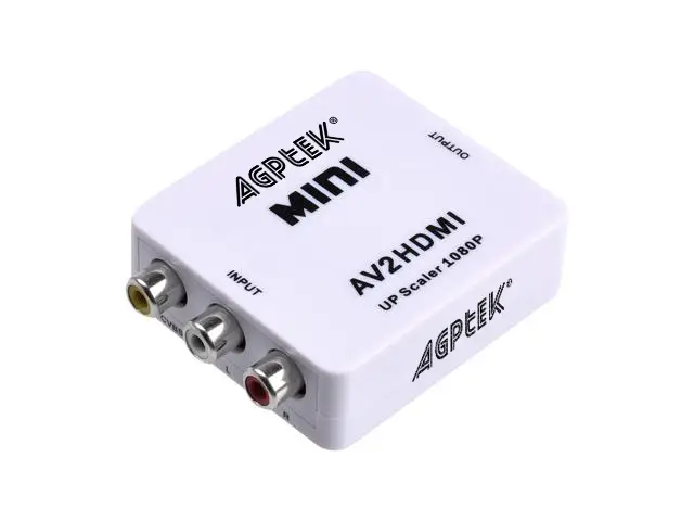 Agptek Composite Av Cvbs 3rca Video Audio To Hdmi Converter Box Hd 720p 1080p Upscaler User Manual