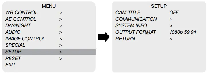 Marshall CV346 Compact Full HD Broadcast POV Camera-SETUP