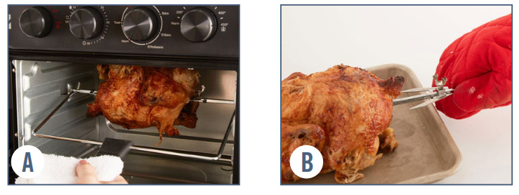 ZAKARIAN Pro 8-in-1 Air Fryer Oven- REMOVING THE ROTISSERIE