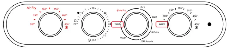 ZAKARIAN Pro 8-in-1 Air Fryer Oven- TOASTING