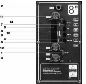 Cj Global BL2101 8 Inch True Wireless Speaker Datasheet - Panel Layout and Functions