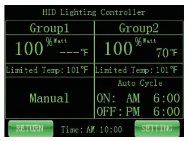 ILUMINAR ILUM CTRL TC Touch Grow Controller - Monitoring
