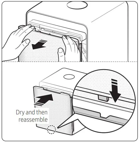 SAMSUNG AX47R9080 Series Air Purifier - Cleaning and drying