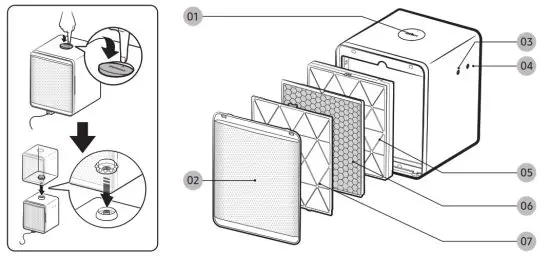 SAMSUNG AX47R9080 Series Air Purifier - Front side