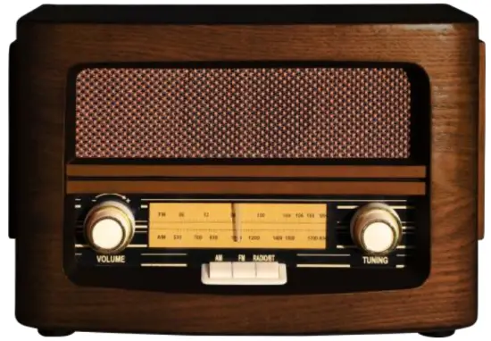 ClearClick VR47 Retro Wooden Radio with BT