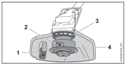 STIHL FSA 86 R Trimmer - Deflector and Cutting Attach