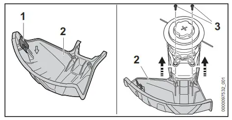 STIHL FSA 86 R Trimmer - Mounting the bump guard 2