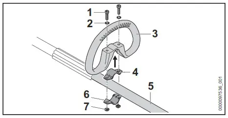 STIHL FSA 86 R Trimmer - Mounting the bump guard 3