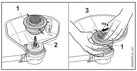 STIHL FSA 86 R Trimmer - Mounting the bump guard 4