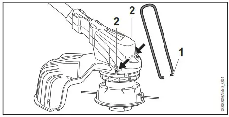 STIHL FSA 86 R Trimmer - Mounting the bump guard