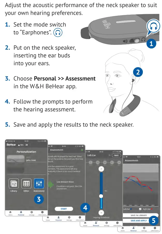 BeHear Neck Speaker Personal Hearing Amplifier - Personalize What You Hear