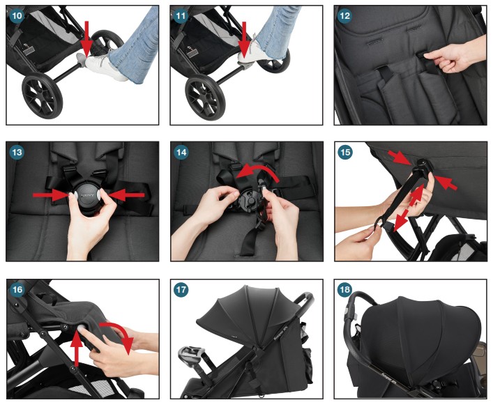 joovy Kooper RS Single Stroller with Snack Tray - Product Overview 3