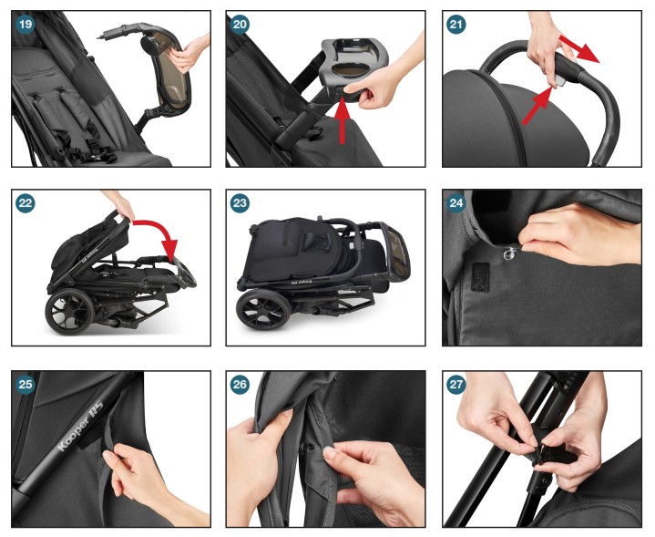 joovy Kooper RS Single Stroller with Snack Tray - Product Overview 4