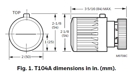 Honeywell T104A-Thermostatic-Control-FIG 1
