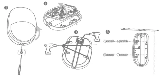 ABUS AZBW10000 Motion detector PIR PET - Installation