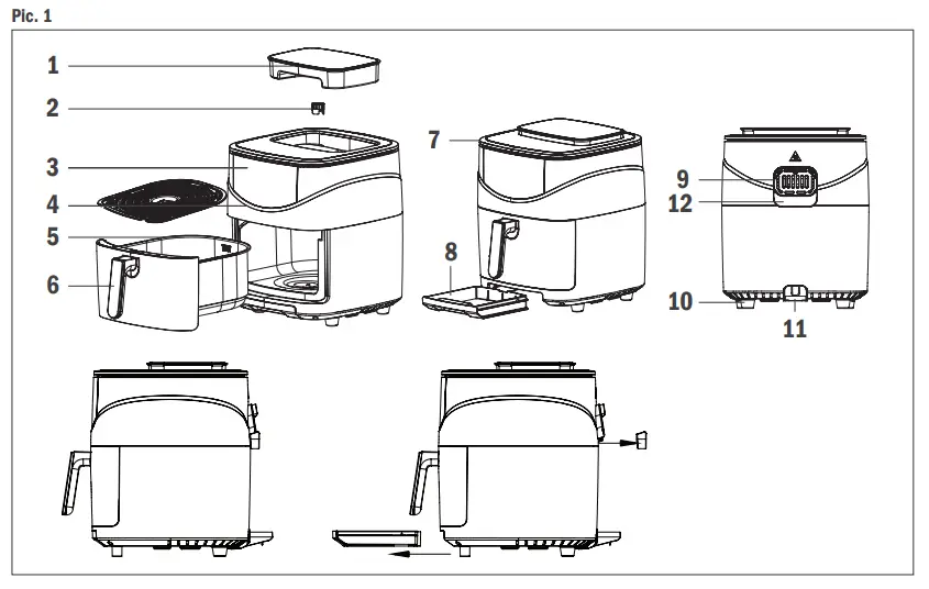 delimano-ST-007-Air-Fryer-with-Steam-FIG-1