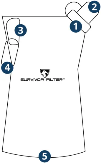 SURVIVOR FILTER L600D Squeeze Water Filter 2 Canteens - Fig 2