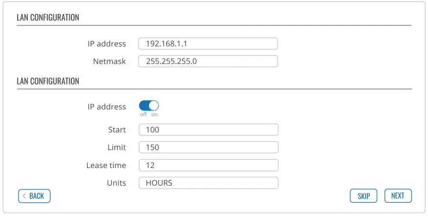 TELTONIKA Industrial VPN Router User Manual - Default LAN settings