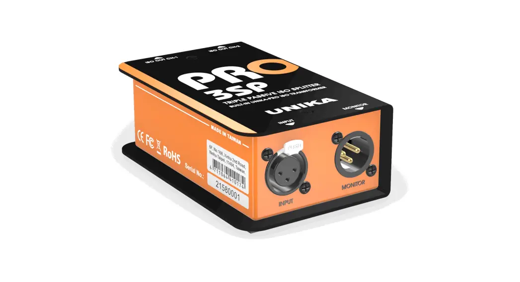 Unika Pro 3sp Pro Series Audio Interface Triple Passive Iso Splitter User Manual
