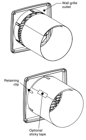 AIRFLOW Wall Exhaust Fan Coil the cut PVC2