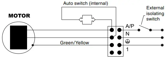 AIRFLOW Wall Exhaust Fan Diagram