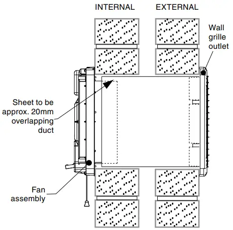 AIRFLOW Wall Exhaust Fan installation2