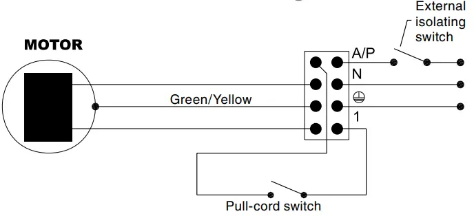AIRFLOW Wall Exhaust Fan n Diagram