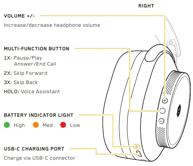 MASTER DYNAMIC MW75 Active Noise Cancelling Wireless Headphones - POWERING ON AND PAIRING 2